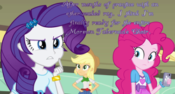 Size: 1280x692 | Tagged: safe, applejack, pinkie pie, rarity, equestria girls, cards against equestria girls