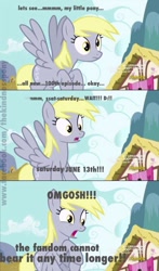 Size: 572x972 | Tagged: safe, screencap, derpy hooves, pegasus, pony, slice of life (episode), discovery family, discovery family logo, female, mare, solo