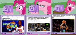 Size: 1668x764 | Tagged: safe, pinkie pie, earth pony, pony, tasmanian devil, :o, bugs bunny, crying, derp, excited, exploitable meme, floppy ears, frown, lebron james, looney tunes, meme, michael jordan, obligatory pony, open mouth, pinkie frogmouth, porky, porky pig, sad, space jam, space jam 2, sylvester, taz, tongue out, tv meme, wide eyes