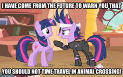 Size: 625x392 | Tagged: safe, derpibooru import, twilight sparkle, animal crossing, future twilight, image macro