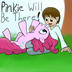 Size: 1500x1500 | Tagged: safe, artist:garlandgala, pinkie pie, human, happy, michael morones