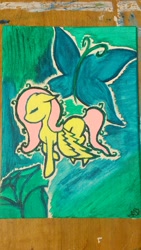 Size: 1024x1820 | Tagged: safe, artist:bluesapphire97, fluttershy, pegasus, pony, female, mare, painting, solo