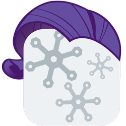 Size: 1140x1140 | Tagged: safe, artist:craftybrony, rarity, app, icon, iphone, no pony, snow, snowflake, weather