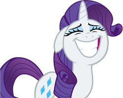 Size: 6042x4840 | Tagged: safe, artist:slb94, rarity, pony, unicorn, ponyville confidential, absurd resolution, grin, simple background, solo, transparent background, vector