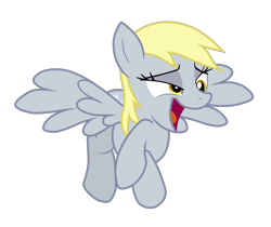 Size: 3400x2850 | Tagged: safe, artist:red-flareon, derpy hooves, pegasus, pony, slice of life (episode), female, flying, mare, open mouth, simple background, solo, transparent background