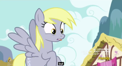 Size: 852x465 | Tagged: safe, screencap, derpy hooves, pegasus, pony, slice of life (episode), female, mare, meme, youtube caption