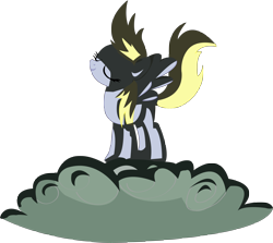 Size: 5518x4920 | Tagged: safe, artist:bigccv, derpy hooves, pegasus, pony, absurd resolution, cloud, female, mare, simple background, solo, transparent background, vector