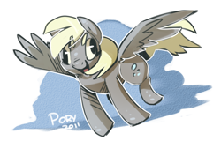 Size: 2000x1277 | Tagged: safe, artist:fossilizer, derpy hooves, pegasus, pony, female, mare, solo