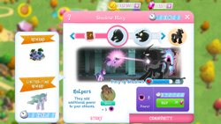 Size: 1280x720 | Tagged: safe, cattail, mistmane, pony of shadows, starlight glimmer, twilight sparkle, twilight sparkle (alicorn), alicorn, pony, unicorn, game screencap, gameloft, portal, spell