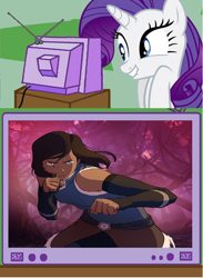 Size: 564x771 | Tagged: safe, rarity, pony, unicorn, exploitable meme, korra, meme, obligatory pony, the legend of korra, tv meme