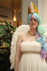 Size: 730x1095 | Tagged: safe, artist:hello-kt-cosplay, princess celestia, human, cosplay, irl, irl human, photo