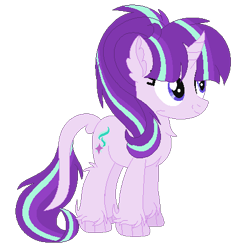 Size: 412x436 | Tagged: safe, artist:bezziie, starlight glimmer, pony, alternate design, simple background, solo, transparent background