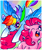 Size: 650x780 | Tagged: safe, artist:mirululu, derpibooru import, pinkie pie, rainbow dash, earth pony, pegasus, pony, blue coat, duo, duo female, female, mare, multicolored mane, pink coat, pink mane, wings