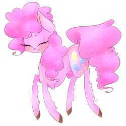 Size: 1024x1024 | Tagged: safe, artist:grandifloru, pinkie pie, earth pony, pony, eyes closed, female, mare, pink coat, pink mane, solo