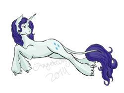 Size: 1600x1200 | Tagged: safe, artist:stagetechy1991, elusive, rarity, classical unicorn, pony, unicorn, leonine tail, looking back, rule 63, solo, unshorn fetlocks