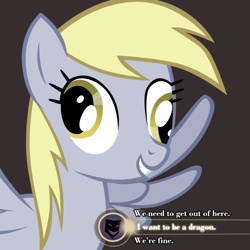 Size: 600x600 | Tagged: artist needed, safe, derpy hooves, pegasus, pony, dragon age, dragon age 2, female, mare, solo