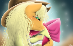 Size: 5000x3125 | Tagged: safe, artist:burnedpigeon, apple bloom, applejack, earth pony, pony, absurd resolution, crying, hug