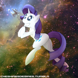 Size: 800x800 | Tagged: safe, artist:cheshiresdesires, rarity, pony, unicorn, female, mare, purple mane, solo, space, white coat