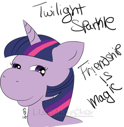 Size: 600x611 | Tagged: safe, artist:lissyannechan, derpibooru import, twilight sparkle, bust, portrait, simple background, solo