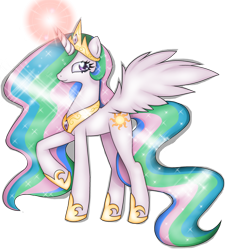 Size: 2576x2744 | Tagged: safe, artist:queensmil3y, princess celestia, alicorn, pony, female, heart eyes, magic, mare, simple background, solo, transparent background