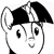 Size: 206x206 | Tagged: safe, derpibooru import, twilight sparkle, creepy, exploitable meme, face, faic, le, milk, monochrome, solo, spilled milk