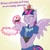 Size: 1000x1000 | Tagged: safe, artist:lil miss jay, derpibooru import, twilight sparkle, twilight sparkle (alicorn), alicorn, anthro, big crown thingy, eating, solo