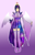 Size: 419x660 | Tagged: safe, artist:redmisa, derpibooru import, twilight sparkle, twilight sparkle (alicorn), alicorn, big crown thingy, clothes, dress, galaxy, humanized, solo, underbust, winged humanization