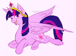 Size: 747x546 | Tagged: safe, artist:ari0th, derpibooru import, twilight sparkle, twilight sparkle (alicorn), alicorn, pony, big crown thingy, female, mare, solo