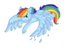 Size: 1196x762 | Tagged: safe, artist:tinttiyo, derpibooru import, rainbow dash, pegasus, pony, blushing, feather, female, flying, looking at you, mare, simple background, solo, spread wings, transparent background, wings