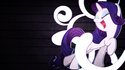 Size: 1920x1080 | Tagged: safe, artist:iphstich, artist:mesmoir, rarity, pony, unicorn, eyes closed, female, mare, pose, solo, vector, wallpaper