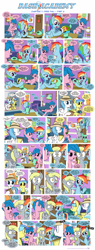 Size: 1248x3290 | Tagged: safe, artist:sorcerushorserus, derpy hooves, firefly, rainbow dash, pegasus, pony, comic:dash academy, g1, comic, eff stop, female, implied pregnancy, mare, morning sickness, tracy flash, underp