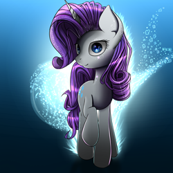 Size: 2450x2450 | Tagged: safe, artist:nikont, rarity, pony, unicorn, female, mare, purple mane, solo, sparkles, white coat