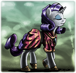 Size: 800x762 | Tagged: safe, artist:spectralunicorn, rarity, pony, unicorn, clothes, dress, eyes closed, solo