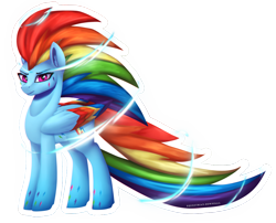 Size: 1024x828 | Tagged: safe, artist:equestrian-downfall, derpibooru import, rainbow dash, pegasus, pony, female, mare, rainbow power, simple background, solo, transparent background