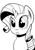 Size: 826x1169 | Tagged: safe, artist:darkhestur, rarity, pony, unicorn, female, horn, mare, monochrome, simple background, solo, white background