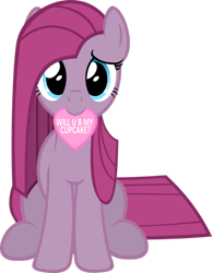 Size: 787x1015 | Tagged: safe, artist:zacatron94, pinkie pie, earth pony, pony, cute, cuteamena, looking at you, mouth hold, pinkamena diane pie, solo, valentine