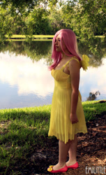 Size: 1310x2149 | Tagged: safe, artist:emmitz, fluttershy, human, cosplay, irl, irl human, photo, solo