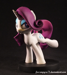 Size: 800x901 | Tagged: safe, artist:frozenpyro71, rarity, pony, unicorn, craft, raised leg, sculpture, solo, traditional art