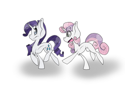 Size: 1600x1200 | Tagged: safe, artist:slapdatpig, rarity, sweetie belle, pony, unicorn, fangs, sisters