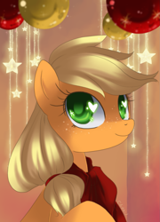 Size: 1311x1819 | Tagged: safe, artist:loyaldis, part of a set, applejack, earth pony, pony, bust, cute, female, freckles, mare, portrait, smiling, solo, wingding eyes