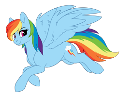 Size: 4000x3200 | Tagged: safe, artist:honiibree, derpibooru import, rainbow dash, pegasus, pony, female, flying, looking at you, mare, simple background, smiling, solo, spread wings, transparent background, wings