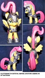 Size: 1912x3288 | Tagged: safe, artist:batosan, fluttershy, pegasus, pony, armor, crystal guard armor, sculpture, solo