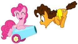 Size: 8000x4541 | Tagged: safe, artist:masem, cheese sandwich, pinkie pie, earth pony, pony, pinkie pride, .svg available, absurd resolution, party cannon, simple background, transparent background, vector