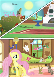 Size: 752x1063 | Tagged: safe, artist:sakurafly101, fluttershy, pegasus, pony, comic, female, mare, pink mane, yellow coat