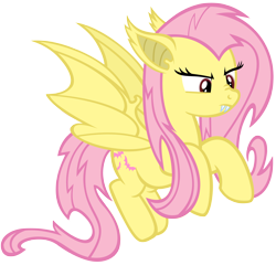 Size: 5000x5000 | Tagged: safe, artist:sofunnyguy, fluttershy, bats!, absurd resolution, flutterbat, simple background, solo, transparent background, vector