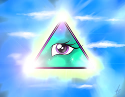 Size: 800x623 | Tagged: safe, artist:nightshroud, princess celestia, alicorn, pony, all seeing eye, eye of providence, eyes, solo