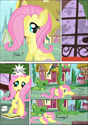 Size: 1240x1753 | Tagged: safe, artist:sakurafly101, fluttershy, pegasus, pony, comic, female, mare, pink mane, yellow coat