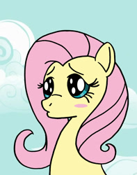 Size: 1589x2018 | Tagged: safe, artist:dragonblood6400, fluttershy, pegasus, pony, big eyes, cute, duckface, solo