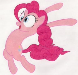 Size: 2291x2213 | Tagged: safe, artist:muffin mane, pinkie pie, earth pony, pony, female, mare, pink coat, pink mane, solo, traditional art