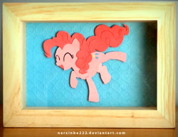 Size: 900x695 | Tagged: safe, artist:narxinba222, pinkie pie, earth pony, pony, craft, female, mare, pink coat, pink mane, solo